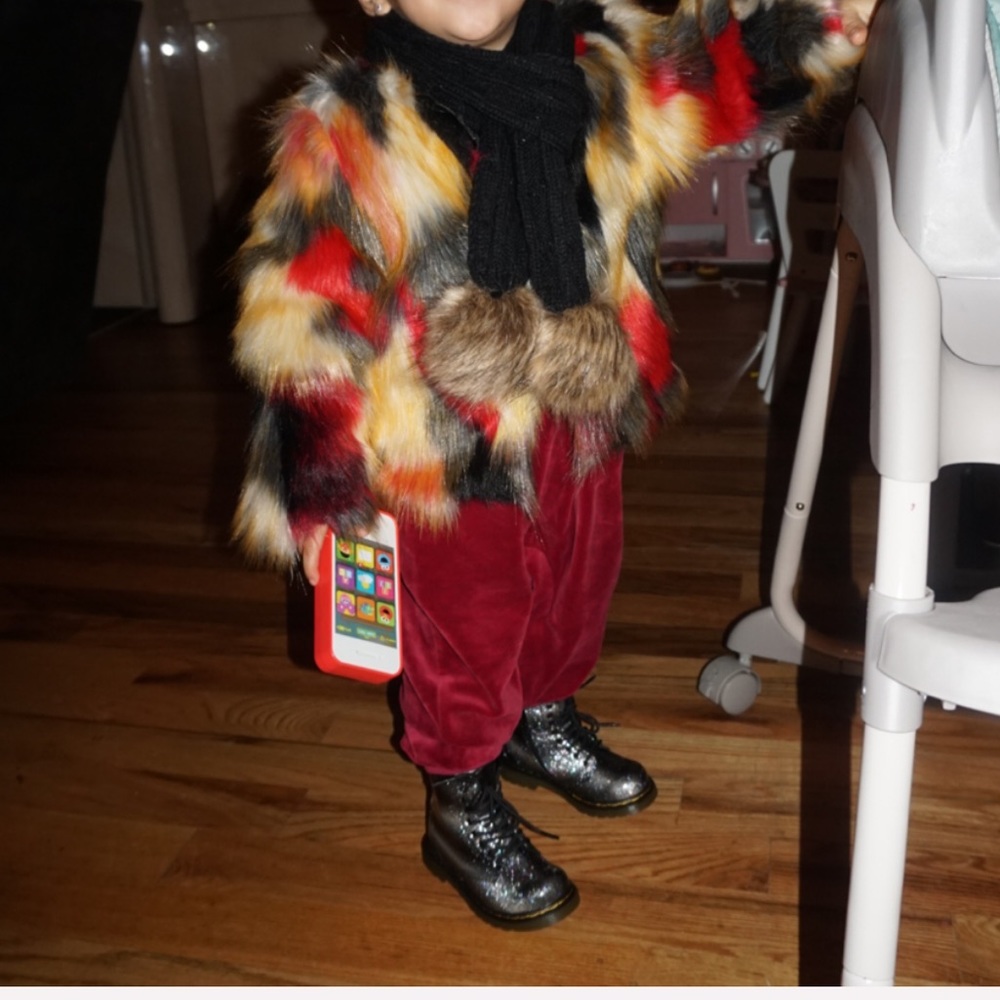 Colorful fur like coat - Picture 3 of 3